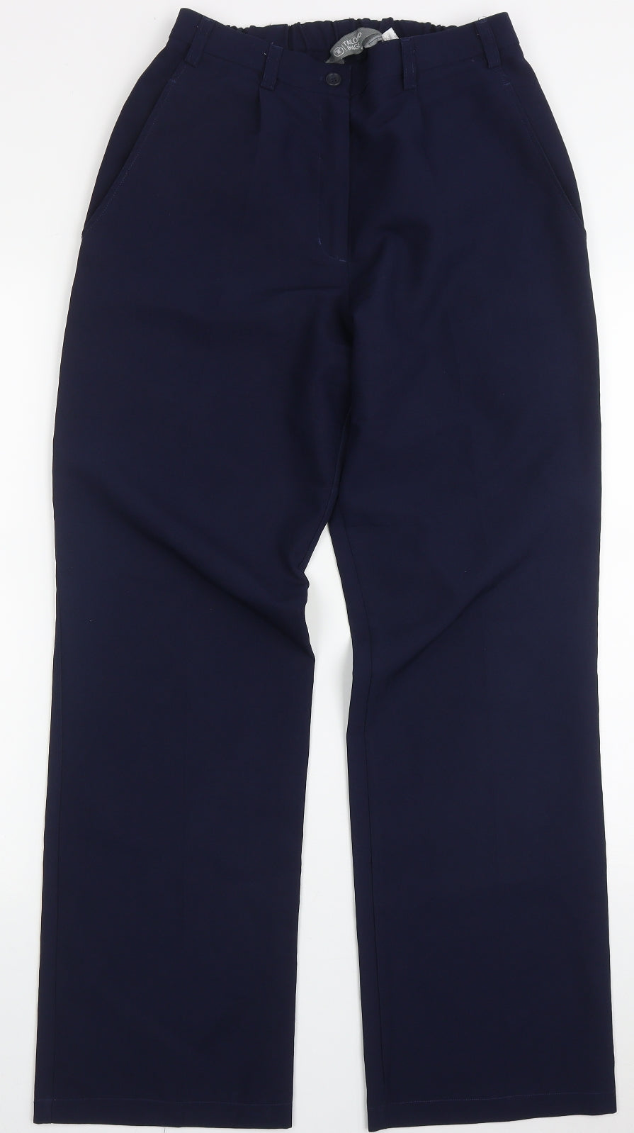 Tailored Image Womens Blue  Polyester Capri Trousers Size 10 L30 in Regular Button