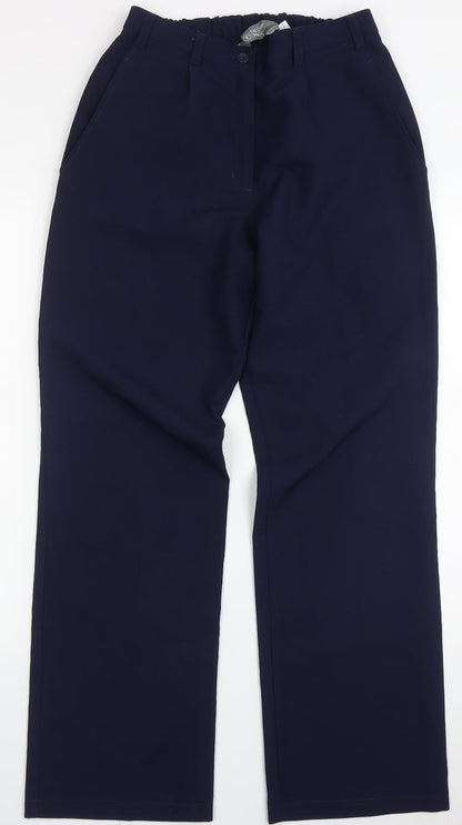 Tailored Image Womens Blue  Polyester Capri Trousers Size 10 L30 in Regular Button