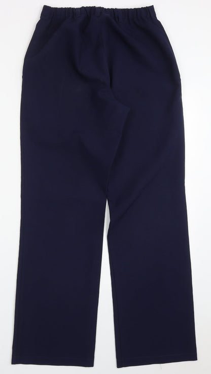 Tailored Image Womens Blue  Polyester Capri Trousers Size 10 L30 in Regular Button