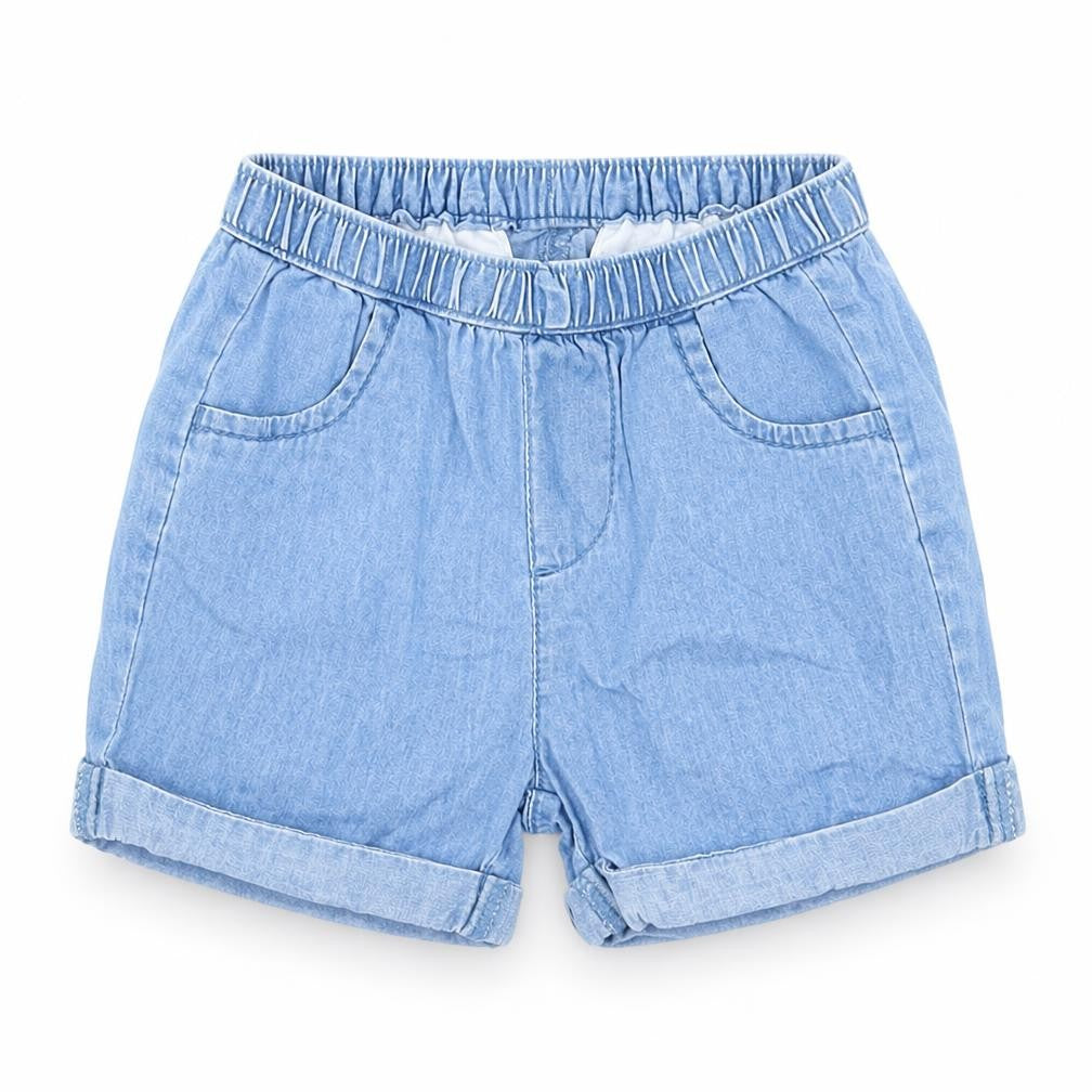 ZY Girls Blue  Cotton Cropped Jeans Size 0-3 Months