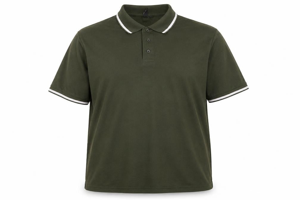 River Road Mens Green  Polyester  T-Shirt Size Big 2X Collared