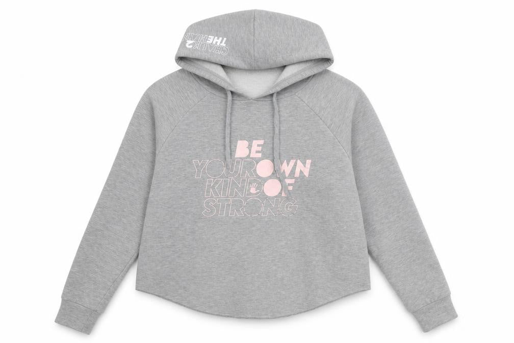 Just Cool Womens Grey  Polyester Pullover Hoodie Size S   - Cropped