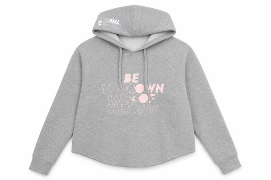 Just Cool Womens Grey  Polyester Pullover Hoodie Size S   - Cropped