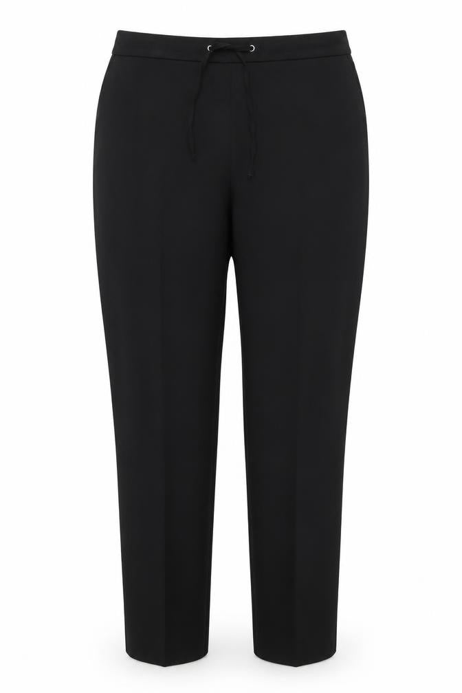 Dunnes Womens Black  Polyester Dress Pants Trousers Size 12 L27 in Regular Tie