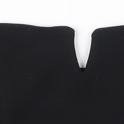 Boohoo Womens Black  Polyester Cropped Blouse Size 6 V-Neck