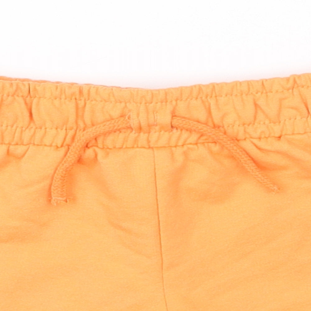 Dunnes Stores Baby Orange  Cotton Jogger Trousers Size 6-9 Months