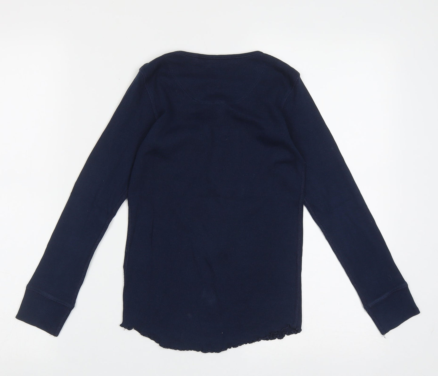 NEXT Girls Blue  Cotton Cami Pyjama Top Size 9 Years  Pullover - Lettuce Edging