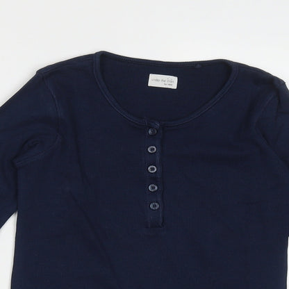 Next Girls Blue  Cotton Cami Pyjama Top Size 9 Years  Pullover - Lettuce Edging
