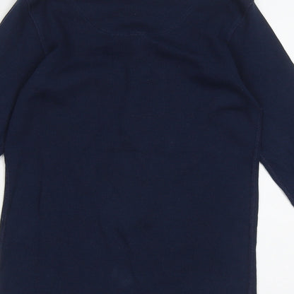 Next Girls Blue  Cotton Cami Pyjama Top Size 9 Years  Pullover - Lettuce Edging