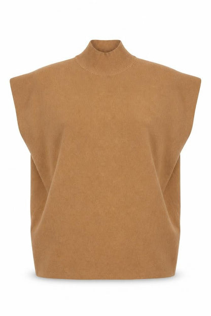 F&F Womens Brown High Neck  Polyester Pullover Jumper Size XS