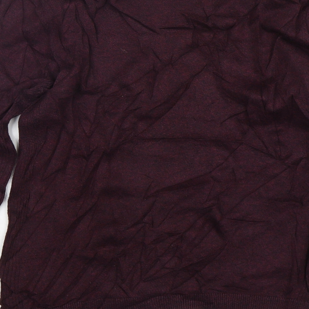 Topman Mens Purple Round Neck  Cotton Pullover Jumper Size S