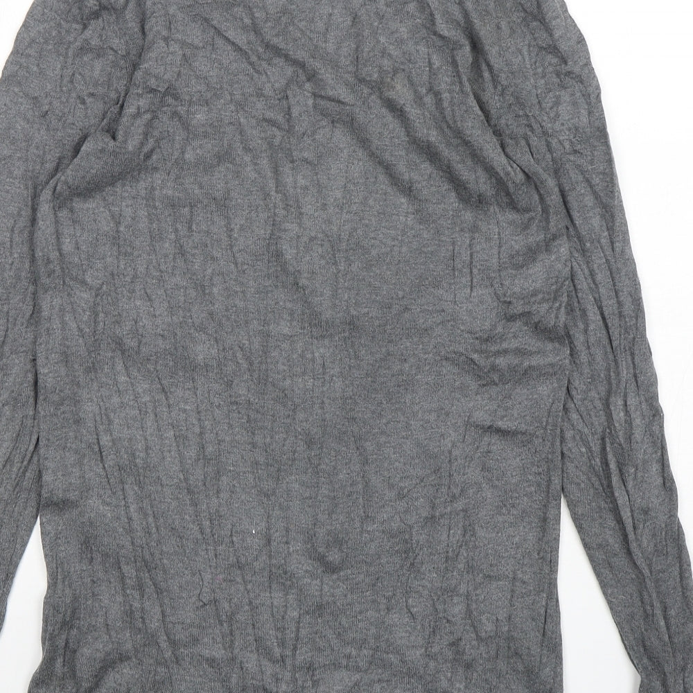 Old Navy Womens Grey V-Neck  Cotton Cardigan Jumper Size M