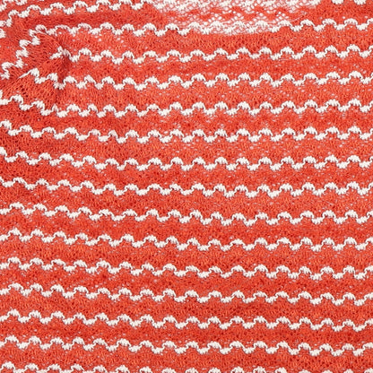 Preloved NEXT Womens Orange Round Neck Striped Polyester Pullover Jumper Size 12 - Label