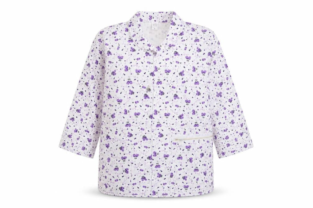 Preworn  Womens Multicoloured Floral Cotton Basic Button-Up Size L Round Neck