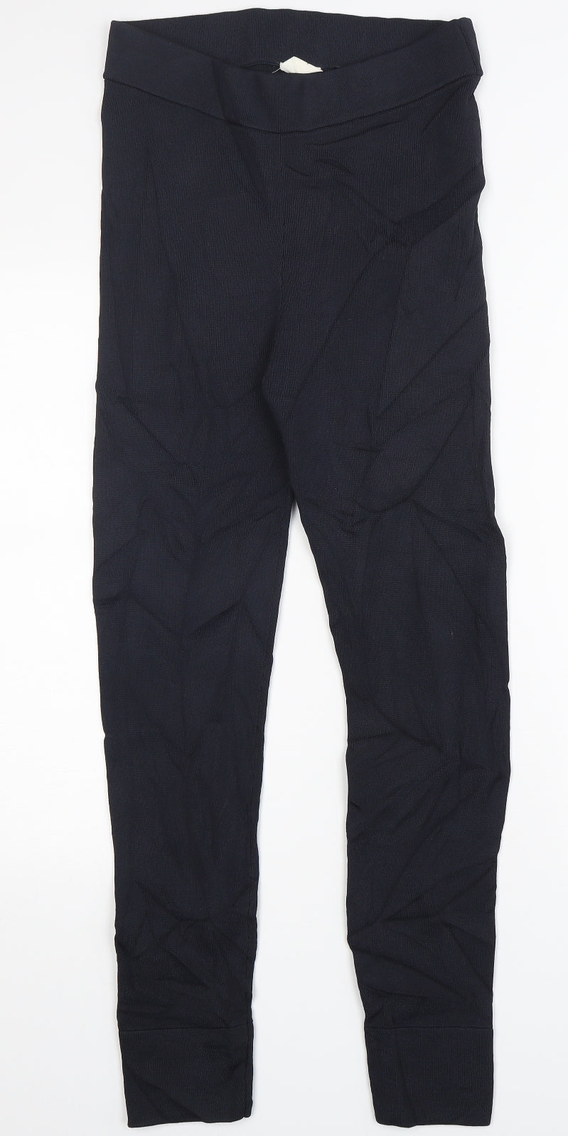 H&M Womens Blue  Viscose Jogger Leggings Size 8 L29 in