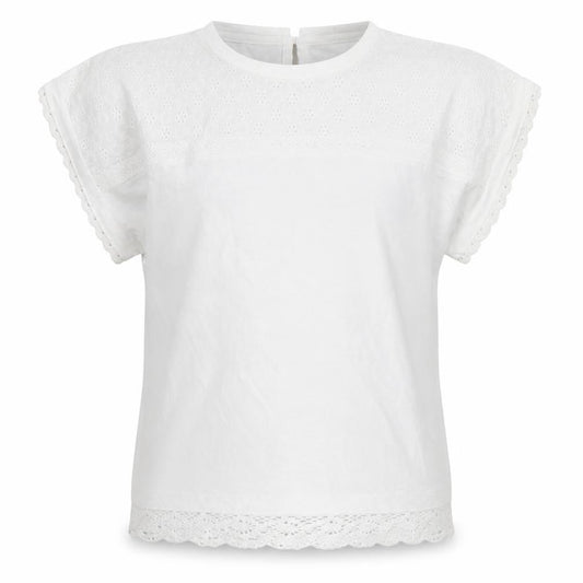 Dunnes Girls White  100% Cotton Basic T-Shirt Size 7-8 Years Round Neck