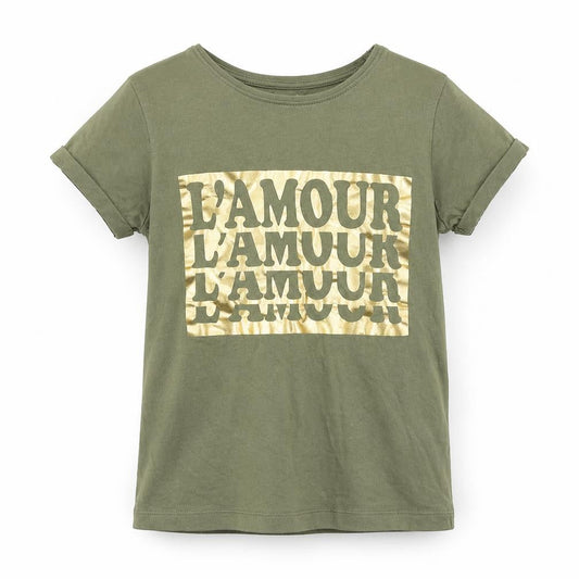 Primark Girls Green  100% Cotton Basic T-Shirt Size 7-8 Years Round Neck  - L'Amour