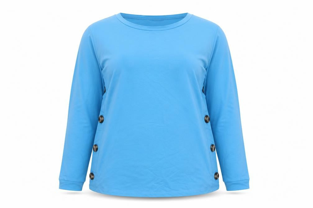 Savior Womens Blue  Cotton Pullover Sweatshirt Size S  Pullover