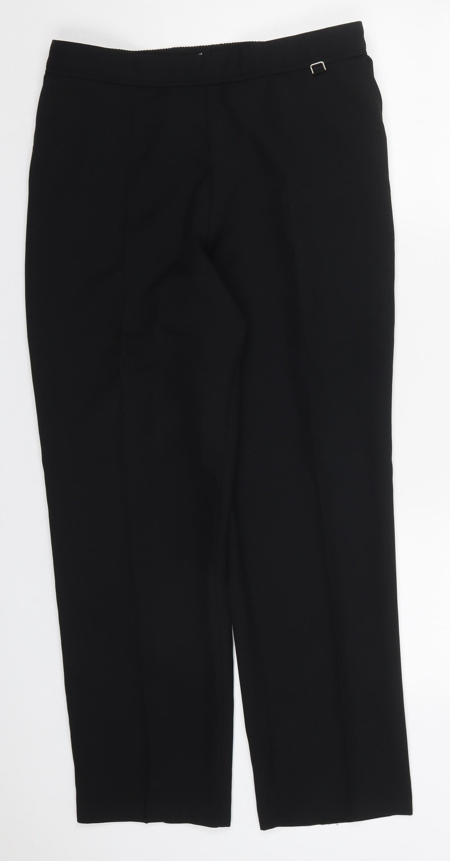 Preworn Womens Black  Polyester Trousers  Size 30 in L26 in Regular