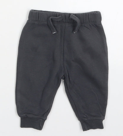 F&F Boys Grey  Cotton Sweatpants Trousers Size 3-6 Months  Drawstring