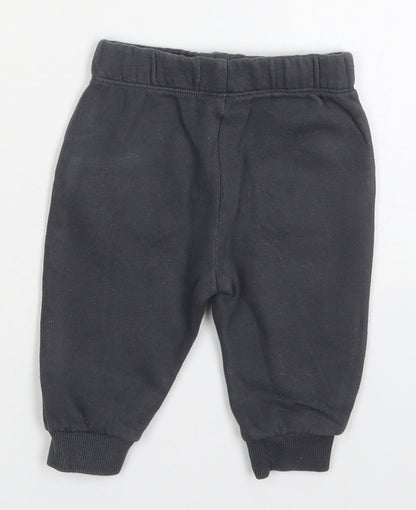 F&F Boys Grey  Cotton Sweatpants Trousers Size 3-6 Months  Drawstring