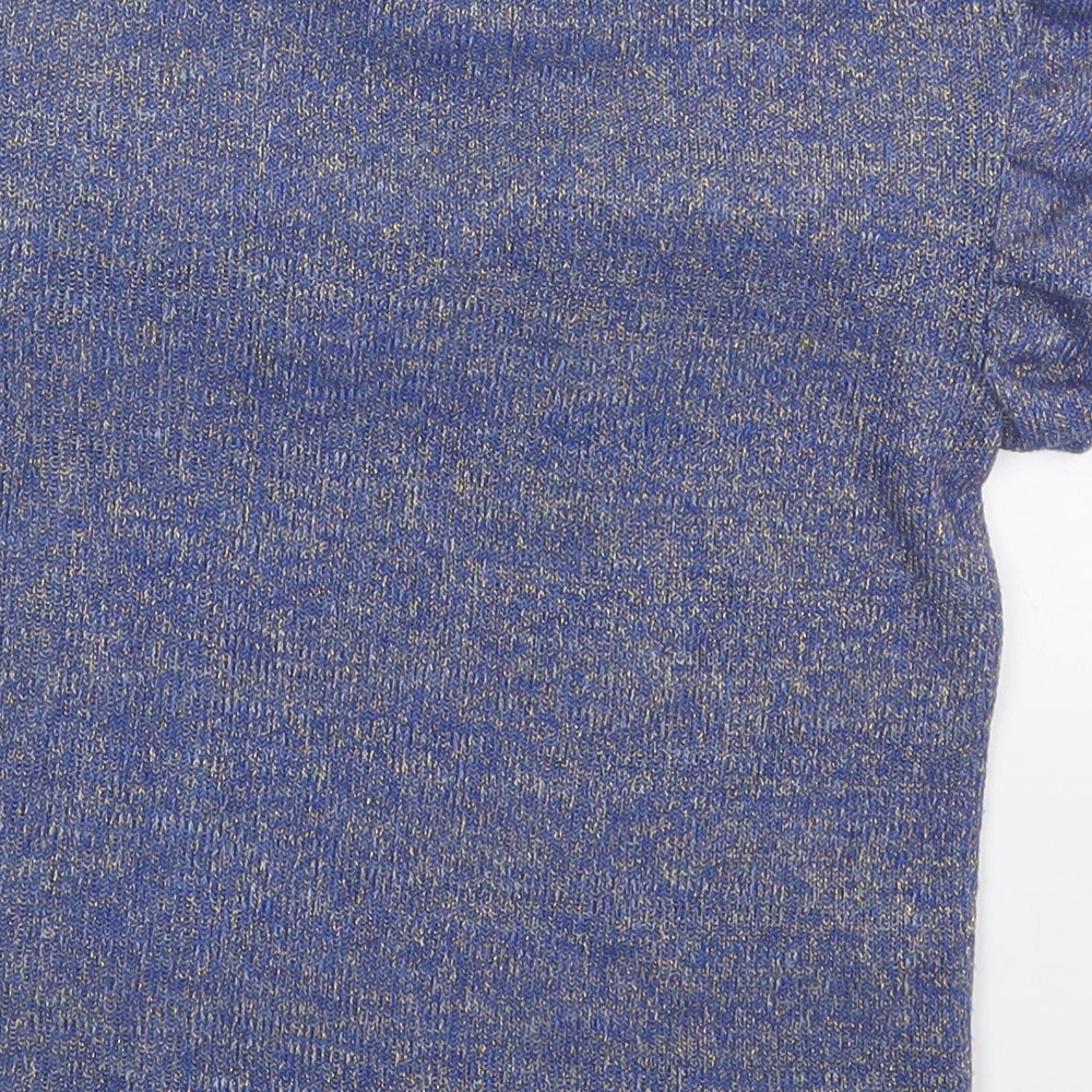 Cosmic Kids Girls Blue  Polyester Basic T-Shirt Size 8 Years Round Neck Pullover