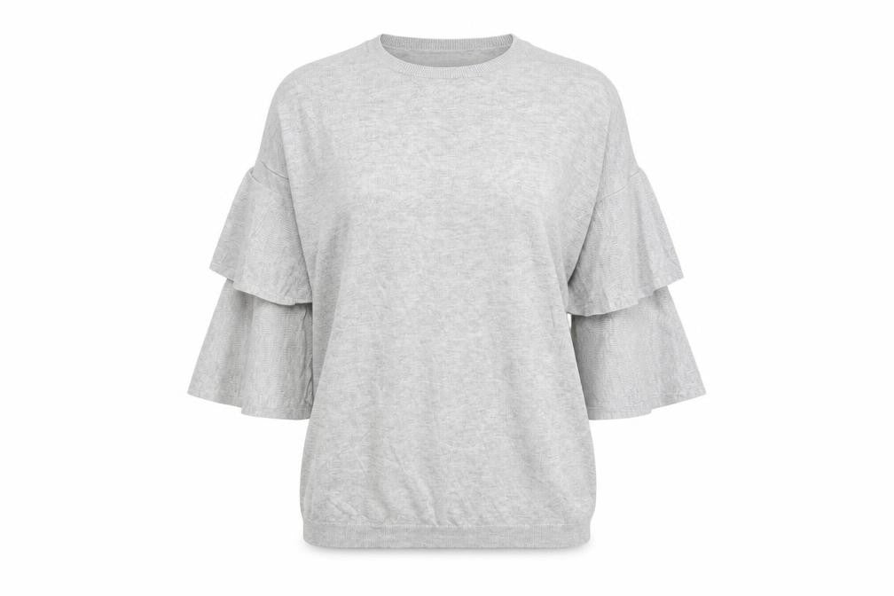Dorothy Perkins Womens Grey Round Neck  Viscose Pullover Jumper Size 10