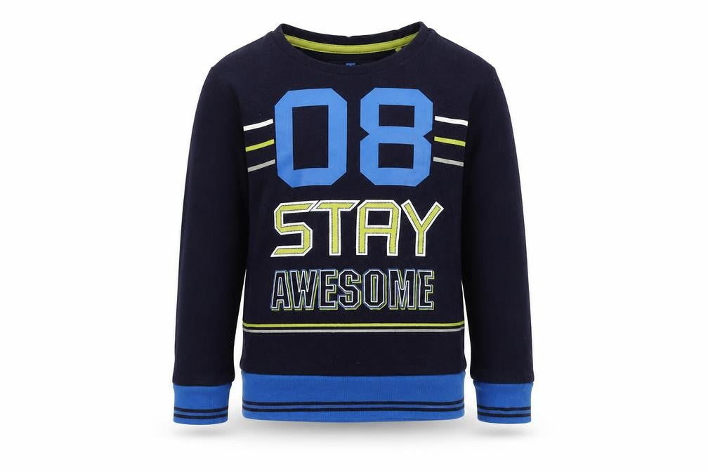 TU Boys Blue  Cotton  Pyjama Top Size 5-6 Years  Pullover - Stay Awesome