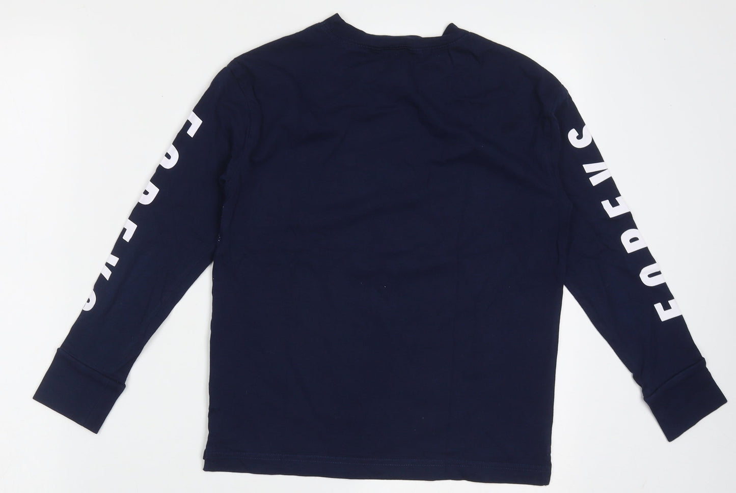 H&M Boys Blue  Cotton Basic Casual Size 8-9 Years Crew Neck Pullover