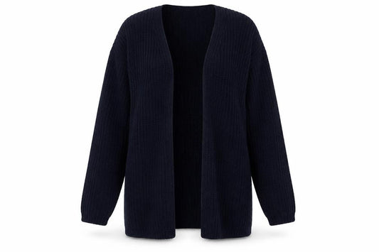 Exhibit Womens Blue V-Neck  Acrylic Cardigan Jumper Size M