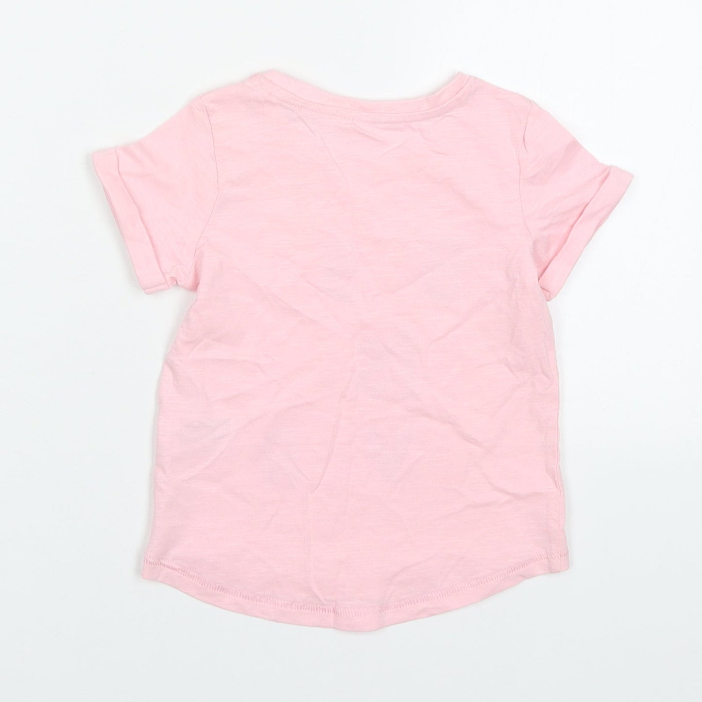 Matalan Girls Pink  Cotton Basic T-Shirt Size 12-18 Months Crew Neck Pullover - Best Sis Ever