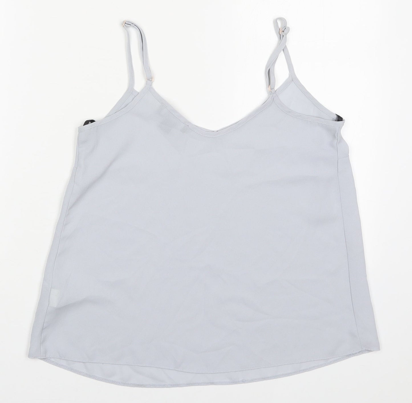Primark Womens Grey  Polyester Basic Tank Size 6 Scoop Neck