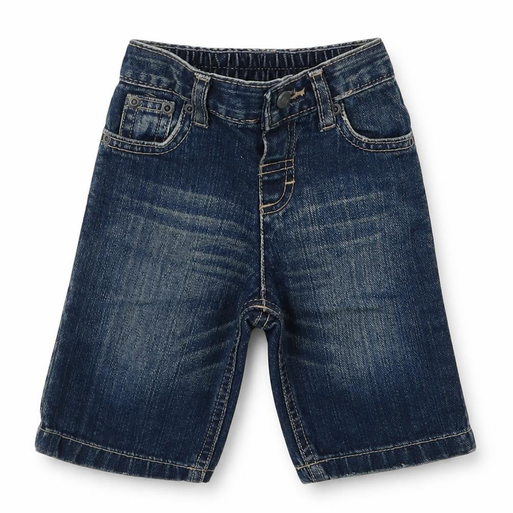 Matalan Boys Blue  Cotton Capri Jeans Size 3-6 Months  Button