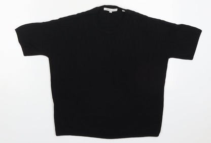 Preloved Bella Luxx Womens Black Crew Neck  Viscose Pullover Jumper Size S - Front