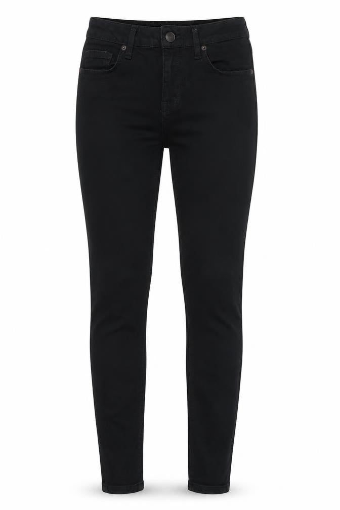 Topshop Womens Black  Cotton Skinny Jeans Size 26 in L29 in Regular Button