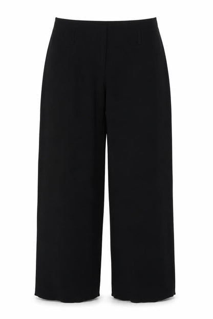 Trombolini Womens Black  Polyester Trousers  Size 32 in L30 in Regular Hook & Eye