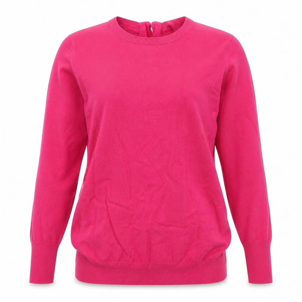 Savida Womens Pink Crew Neck  Viscose Pullover Jumper Size XS