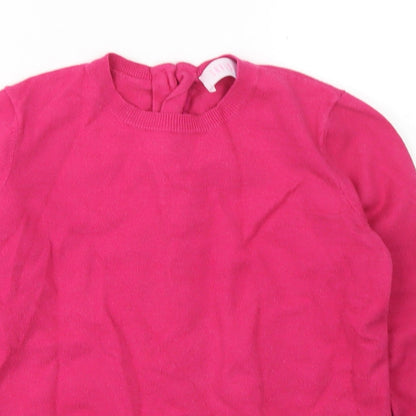 Savida Womens Pink Crew Neck  Viscose Pullover Jumper Size XS
