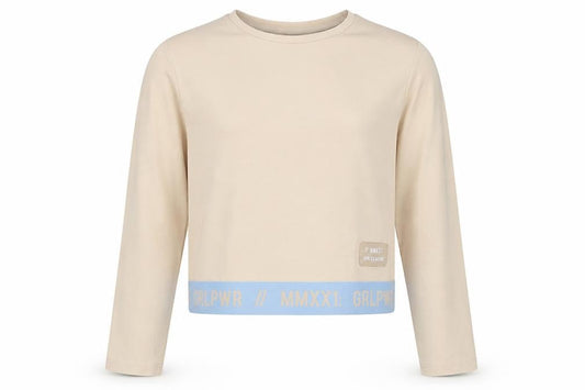 George Girls Brown  Cotton Cropped T-Shirt Size 8-9 Years Crew Neck
