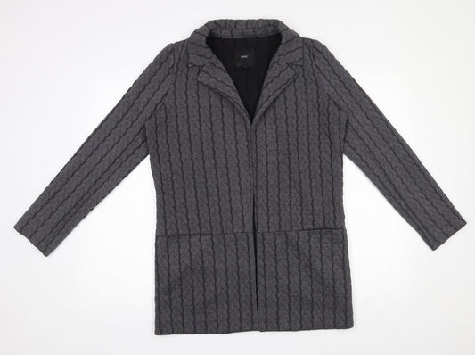 NEXT Womens Grey Collared  Polyester Cardigan Jumper Size 10