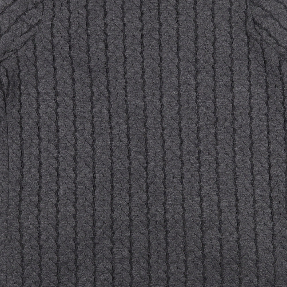 NEXT Womens Grey Collared  Polyester Cardigan Jumper Size 10
