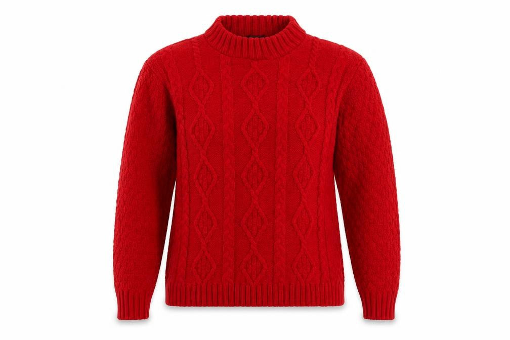 PINK Womens Red High Neck  Acrylic Pullover Jumper Size M
