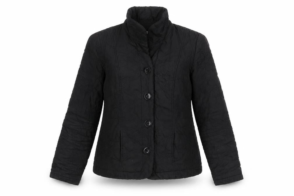Tendenza Womens Black   Jacket Coat Size 8  Button