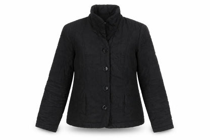 Tendenza Womens Black   Jacket Coat Size 8  Button