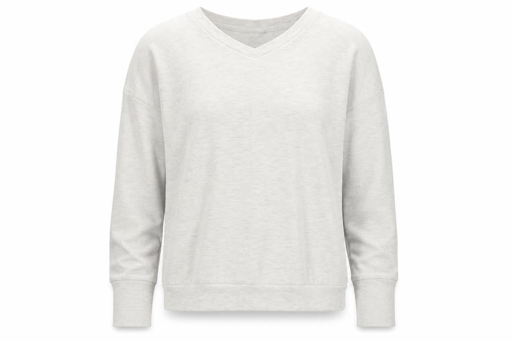 Topshop Womens Grey V-Neck  Polyester Pullover Jumper Size 6