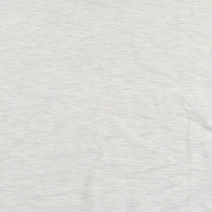 Topshop Womens Grey V-Neck  Polyester Pullover Jumper Size 6