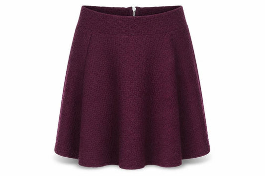 H&M Womens Purple  Cotton A-Line Skirt Size S   Zip