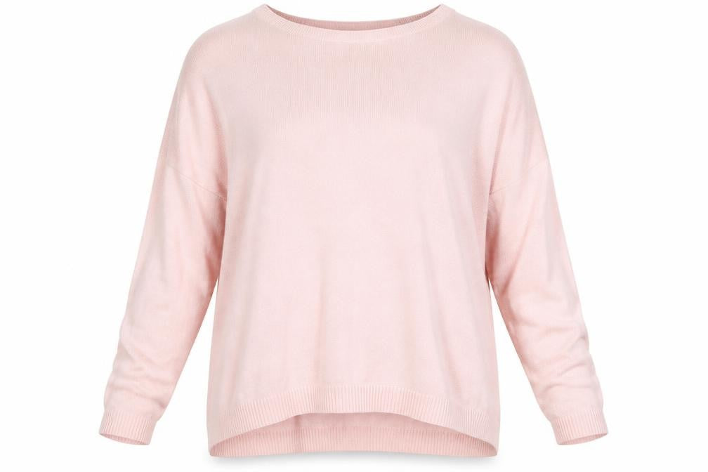 Zara Knit Womens Pink Round Neck  Cotton Pullover Jumper Size S