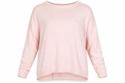 Zara Knit Womens Pink Round Neck  Cotton Pullover Jumper Size S