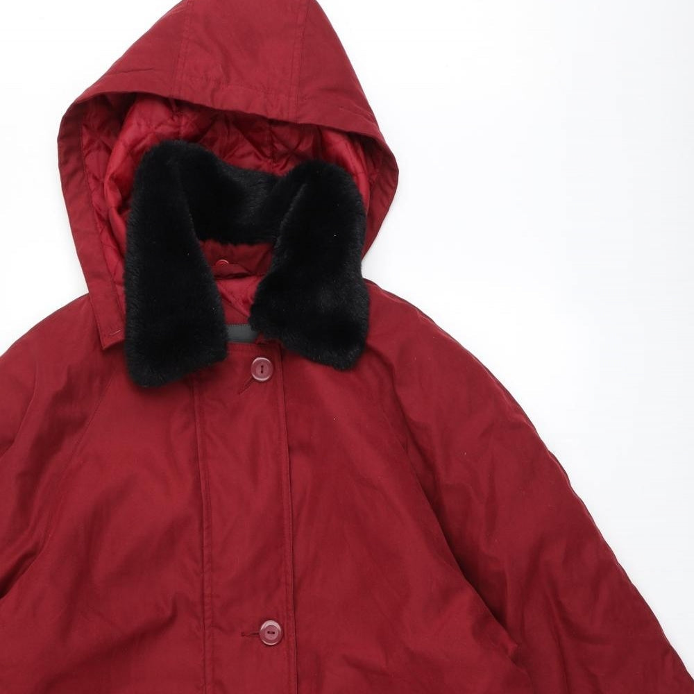 Hawshead Womens Red   Parka Coat Size 10  Zip